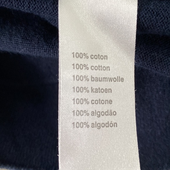 Lacoste Navy Blue Scoop Neck Short Sleeve Tunic Sweater Dress - 36 - XS 4 - Picture 11 of 12